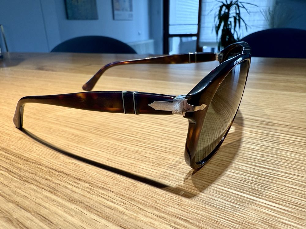 Persol PO0649 24/31, rama maro Havana, lentile verzi/gri