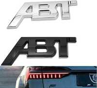 Емблема лого ABT AUDI АБТ sport хром или черен гланц различни размери