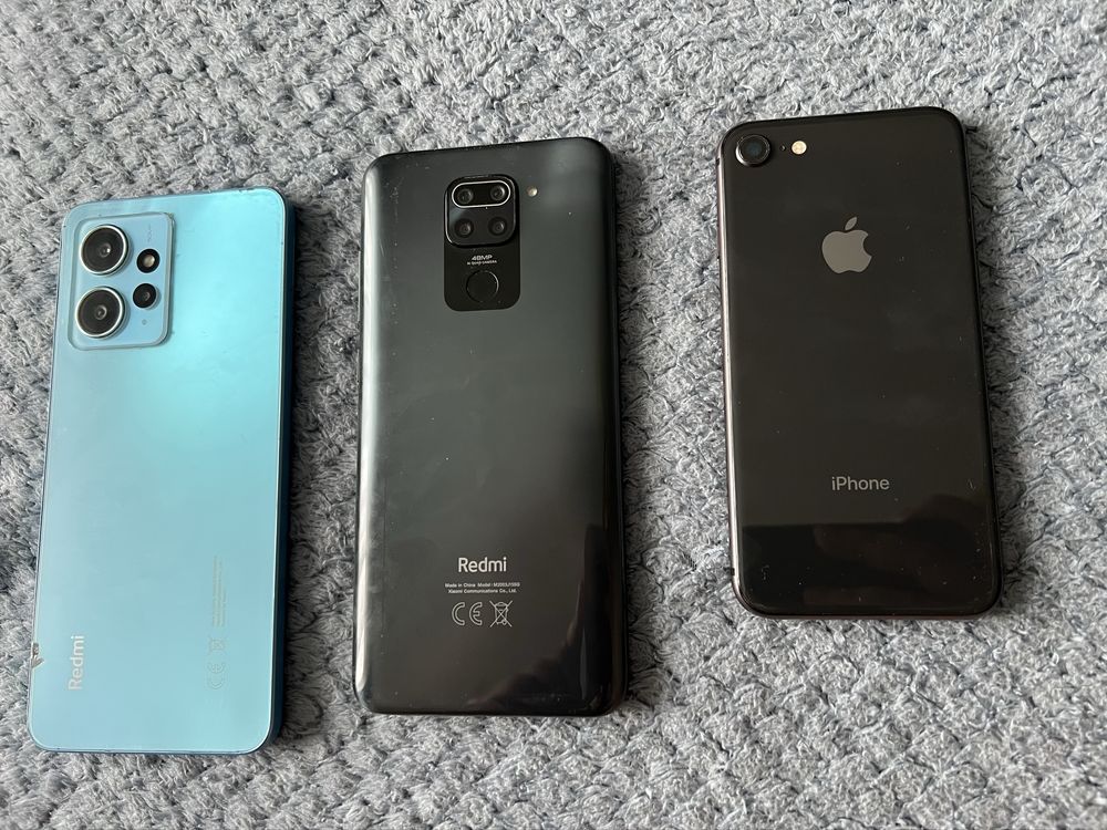 Iphone 8, Xiaomi Redmi Note 9, Xiaomi Redmi Note 12