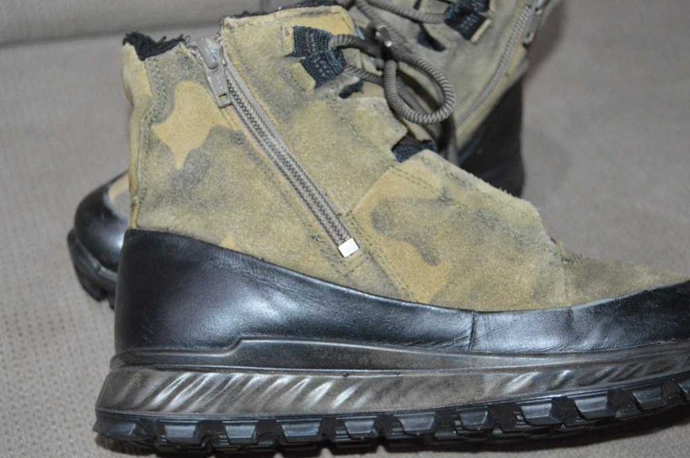 Ghete piele copii ECCO Exostrike 34 Gore-tex imblanite