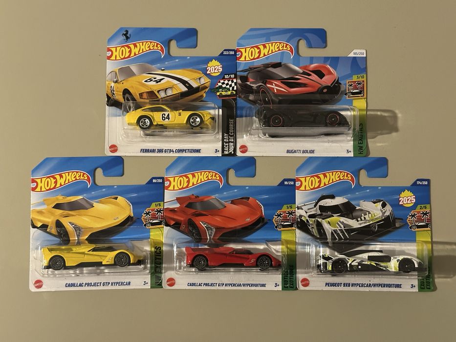 5 Machete/Masinute Hot Wheels Exotice Ferrari, Bugatti