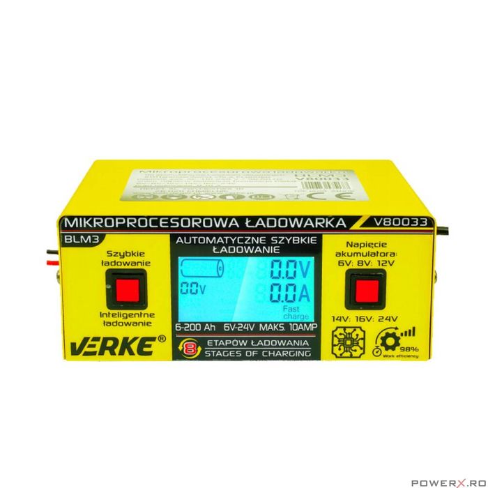 Redresor auto cu microprocesor, 6/24 V 10A, incarcare in 4 etape, 6 -