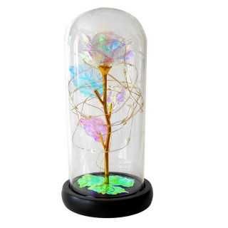 Galaxy Rose LED Вечна роза в стъкленица