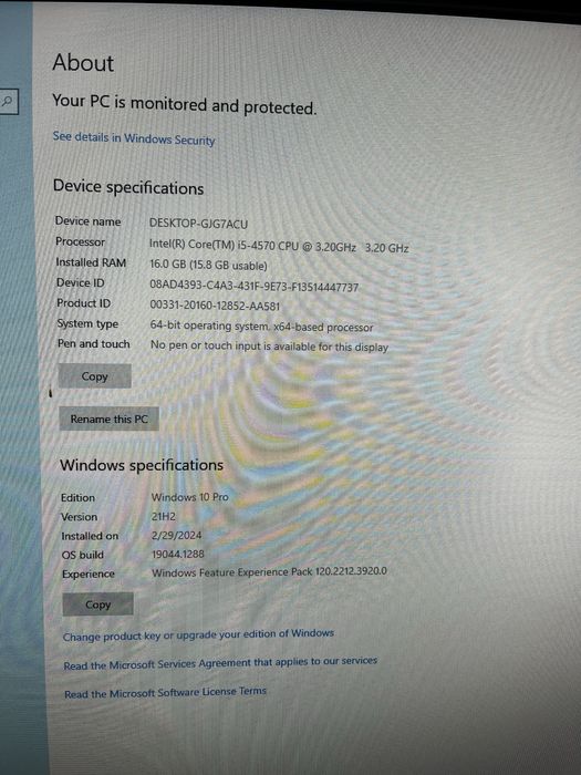 Desktop Lenovo M93P i5 4570 / 3.2 GHz - RAM 16 GB - HDD 500 GB