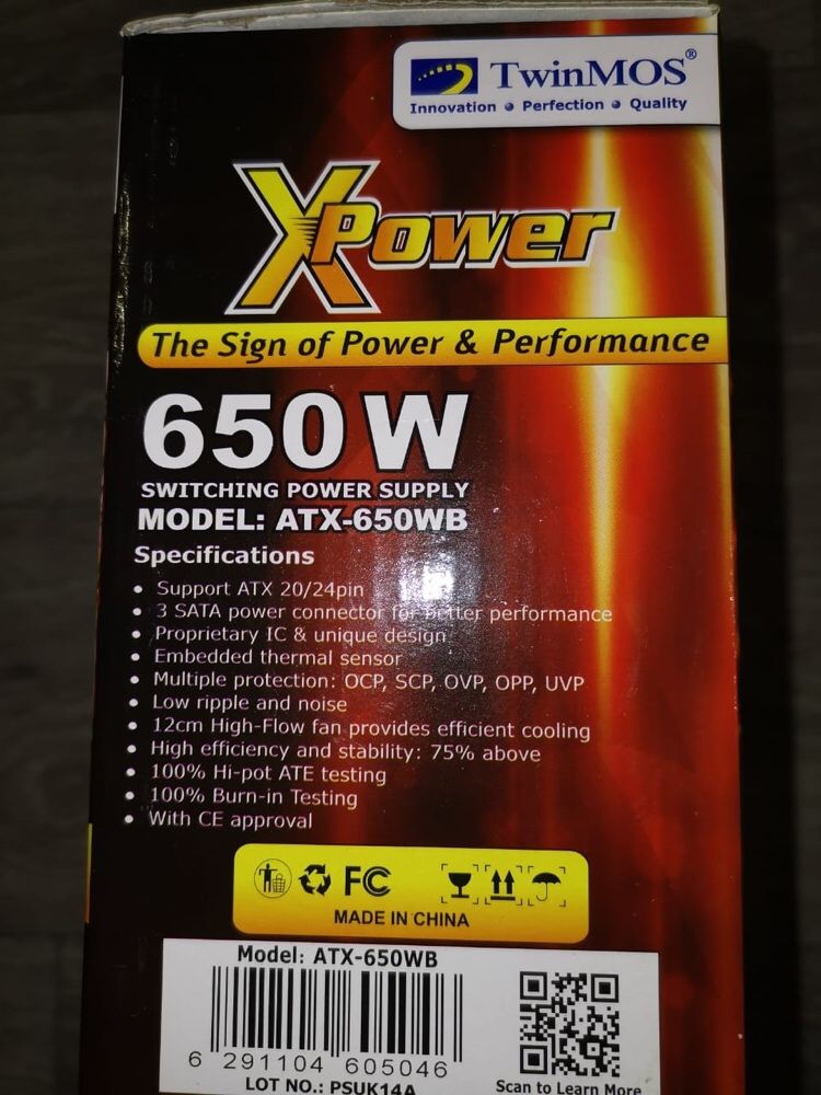 Продаю блок питание новый Xpower 650W