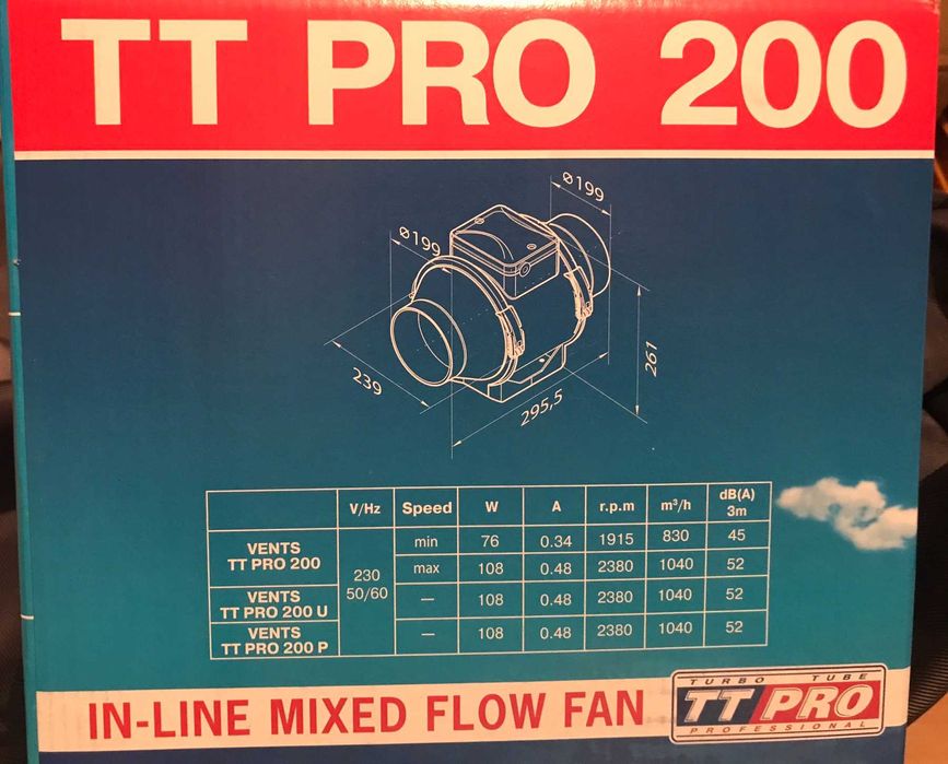 Канален вентилатор VENTS TT PRO 200