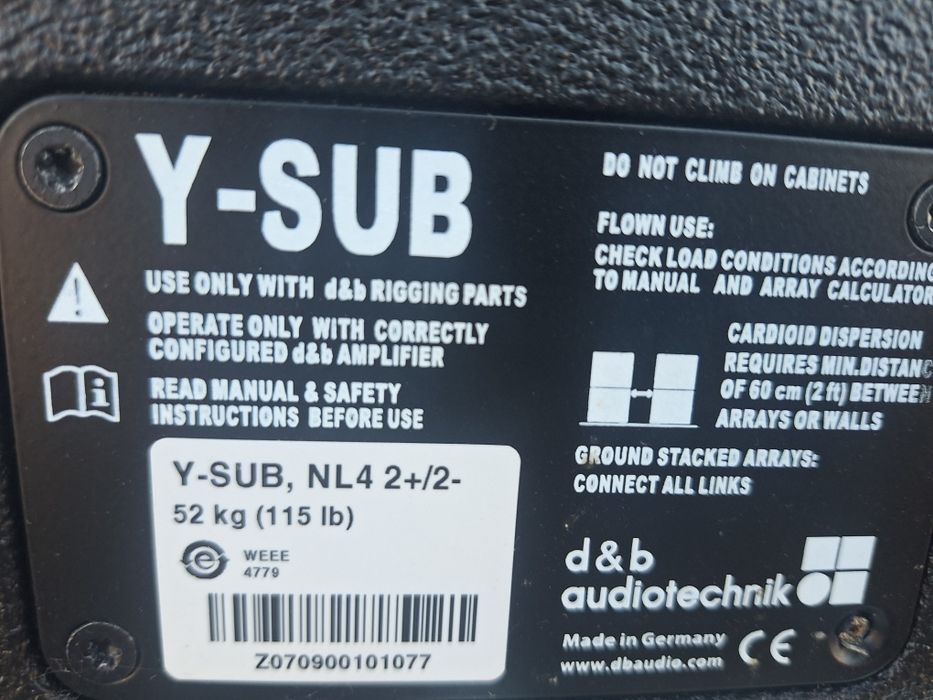 Vand 4 basii d&b y sub si 2y10p
