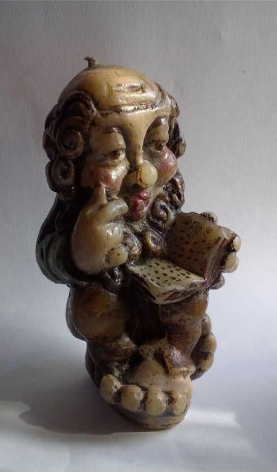 Înțeleptul - lumânare / figurină veche din ceară