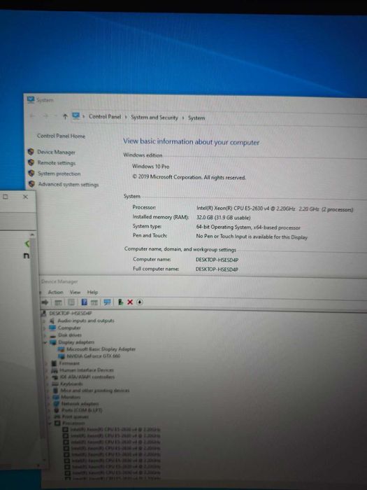 Workstation 2x Xeon e5 2630 v4