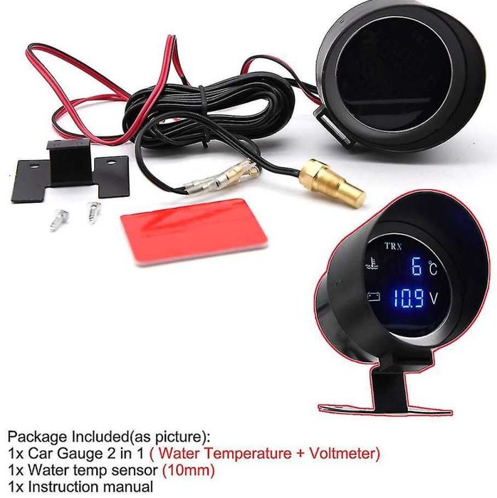 Termovoltmetru digital universal auto moto barca tractor camion rulota