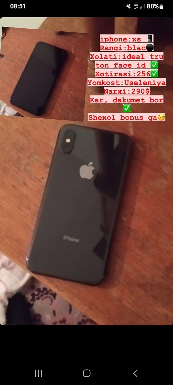 iPhone Xs sotiladi