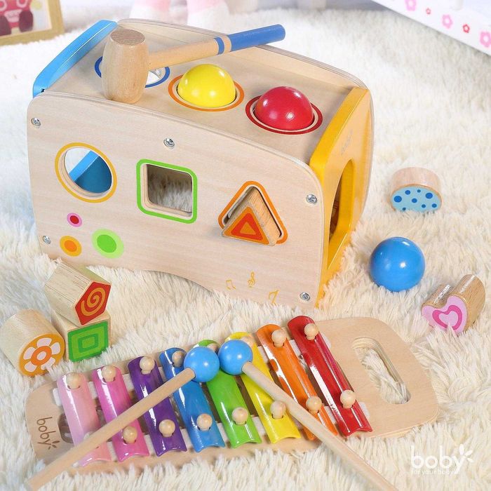 Дървена образователна играчка за бебета