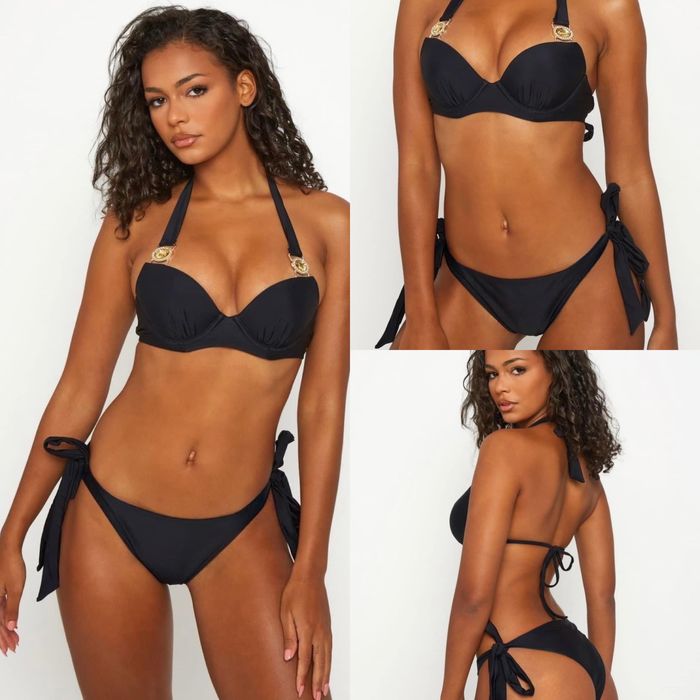 Costume Baie vivien vance modaminx alb negru paiete bralette