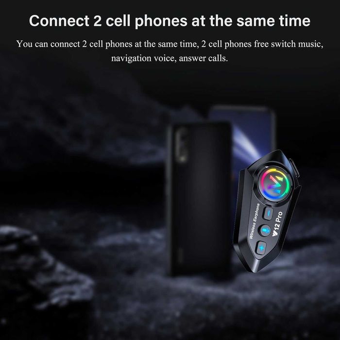 2 Броя - Y12Pro – За каска, Моторджийска Bluetooth, интерком, intercom