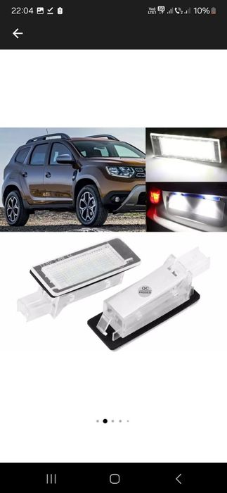 Set becuri lampi led numar Dacia Duster Logan Lodgy Renault Scenic