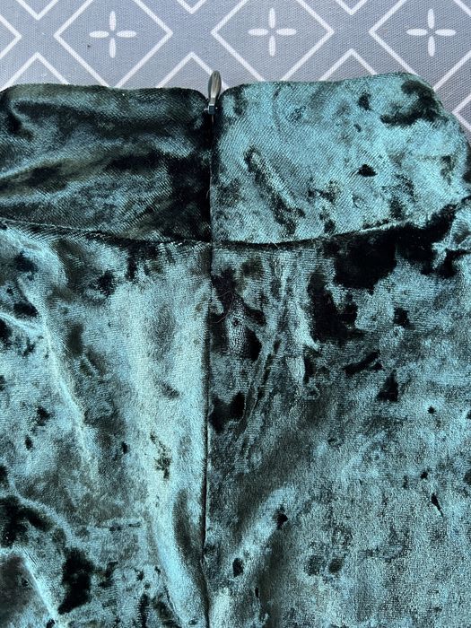 Поло блуза зелено кадифе XS