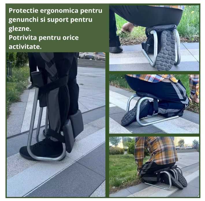 Genunchiera Reglabila, Suport din Otel Inoxidabil, pentru activitati