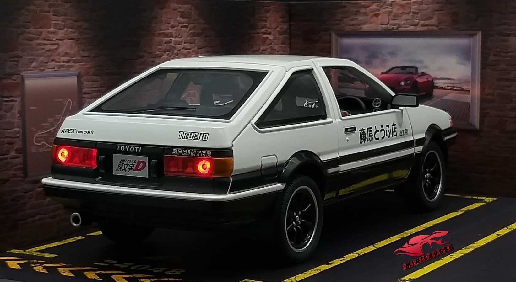 Метална количка Toyota AE86 Trueno Initial D – 1:24 мащаб