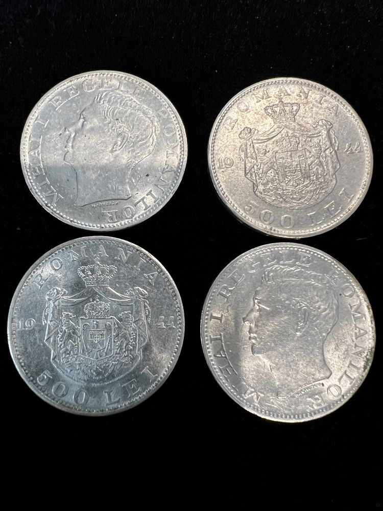 Monede argint 500 lei 1944  Regele Mihai