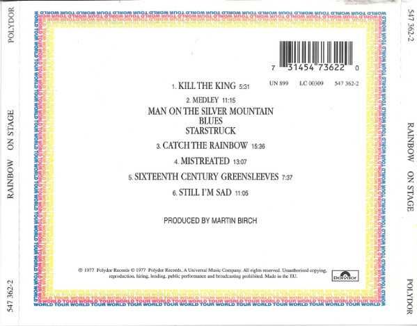 CD Ritchie Blackmore's Rainbow - On Stage 1976