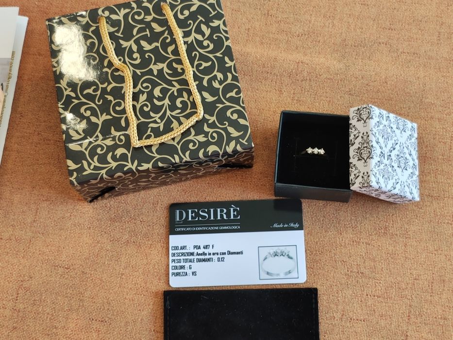 Inel Trilogy,din aur 18k cu diamante de 0,12ct