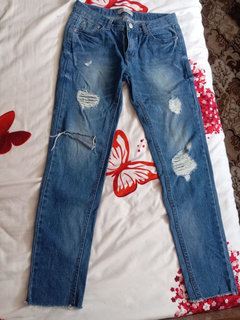 Женский брюки джинсы