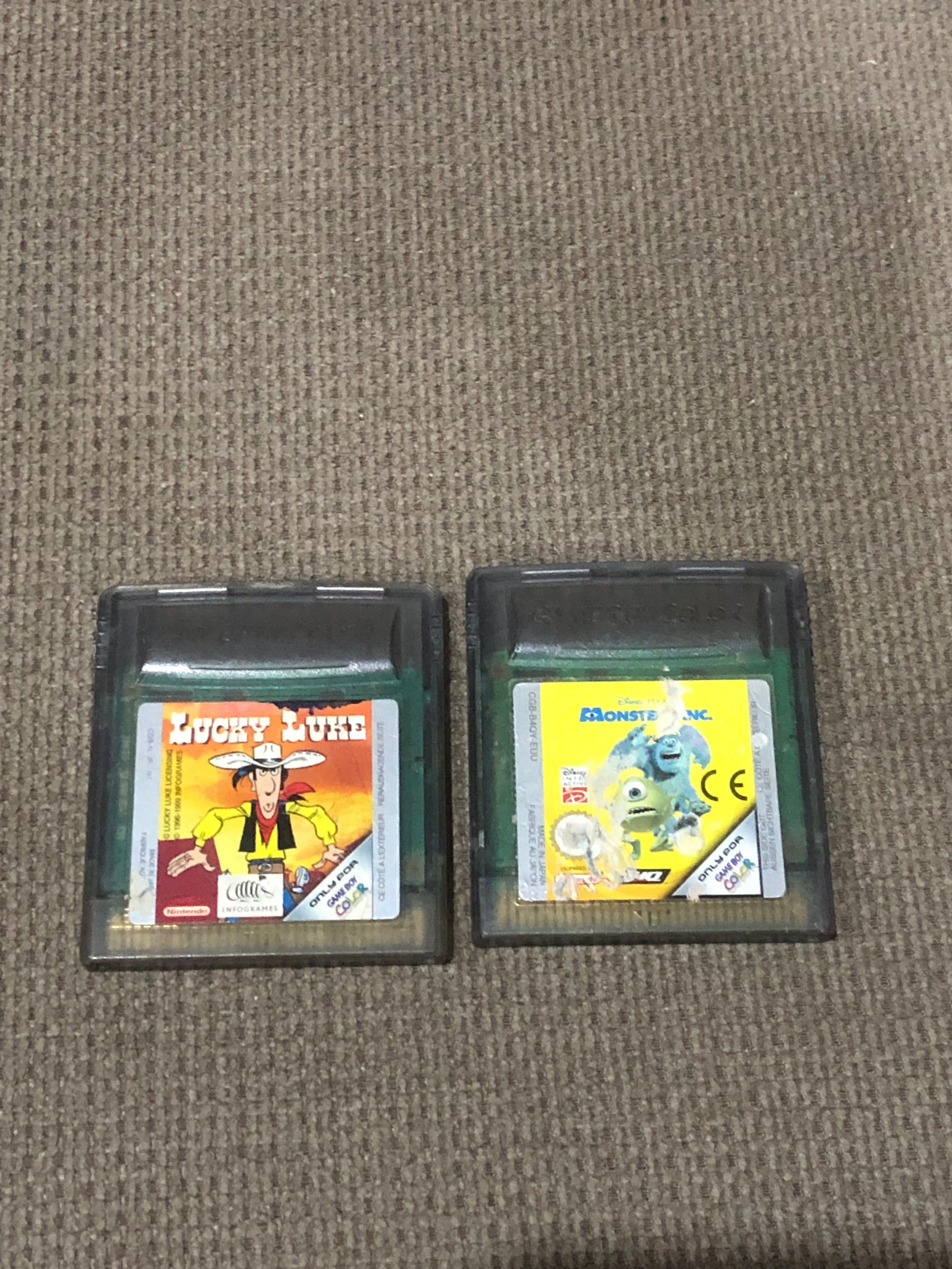 Joc Nintendo Gameboy Color Monsters Inc. si Lucky Luke