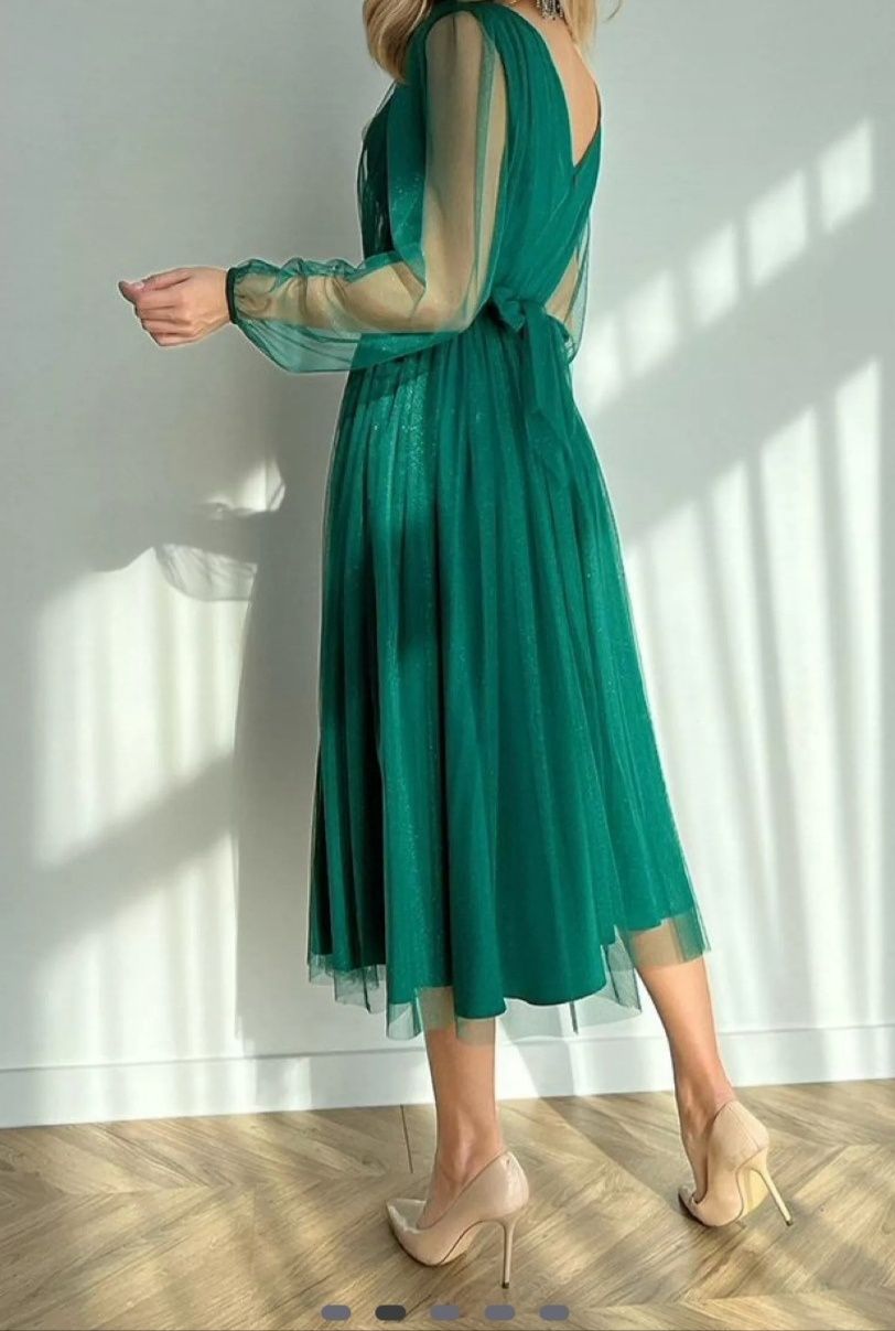 Rochie verde eleganta