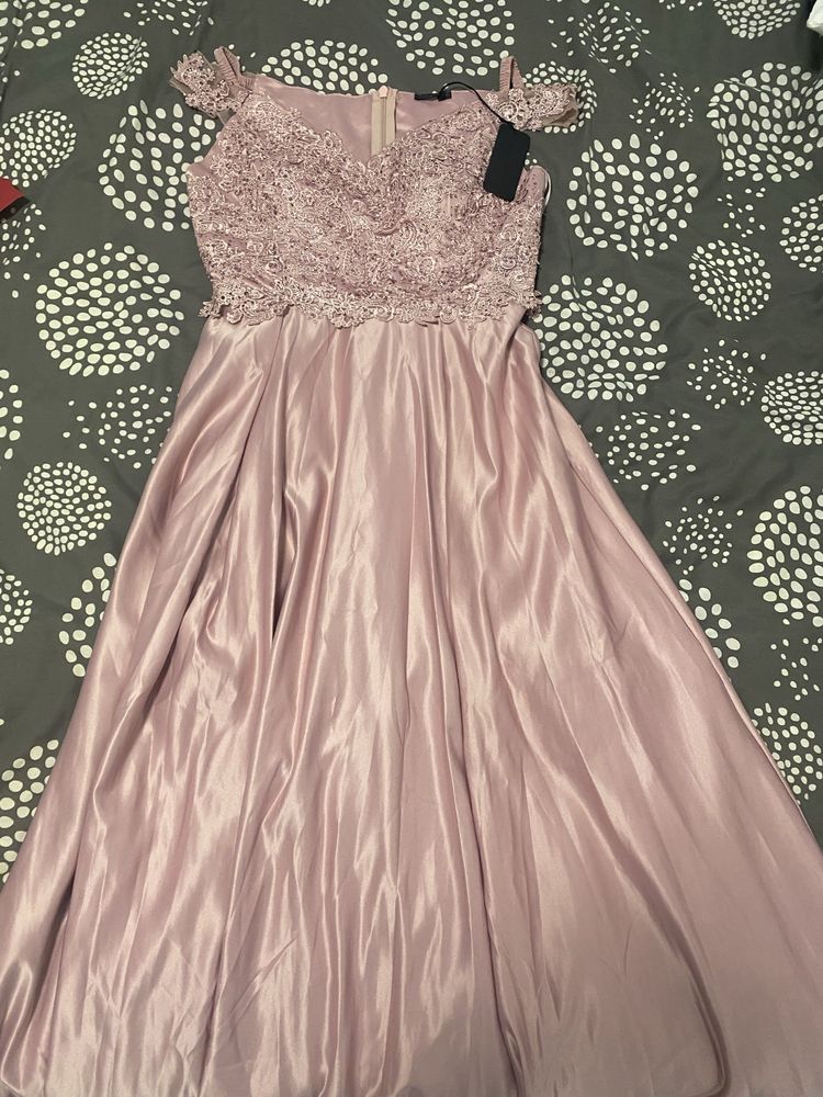 Rochie eveniment/seara roz pudrat   L-XL