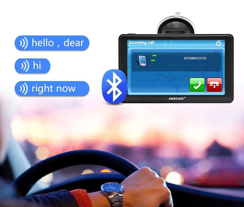 Навигация AWESAFE 7 инча 3D карта GPS Navitel Карта за камиони