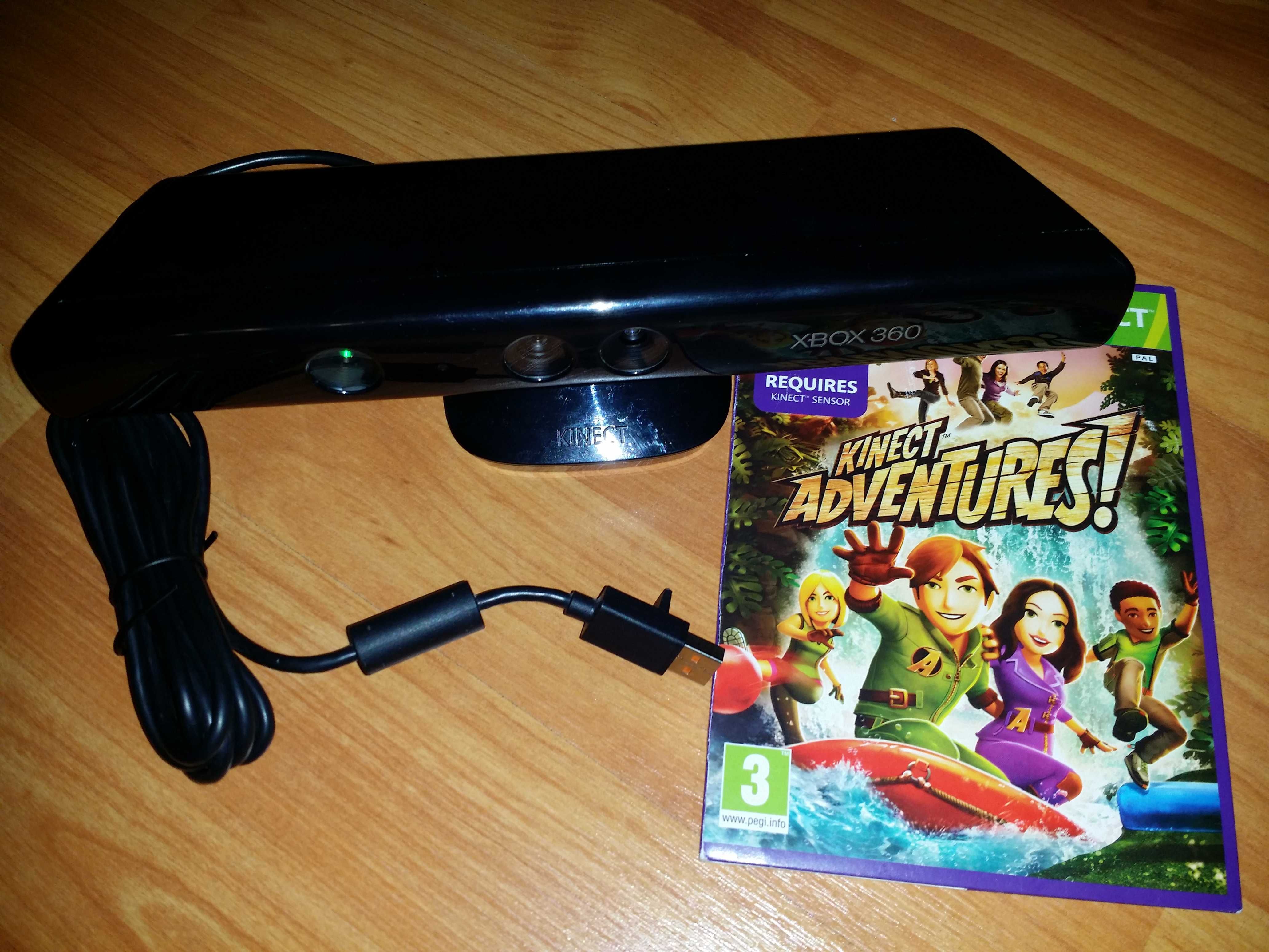 Senzor Kinect pentru Xbox 360 + joc Kinect Adventures