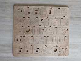 Развивающие деревянные пазлы алфавит