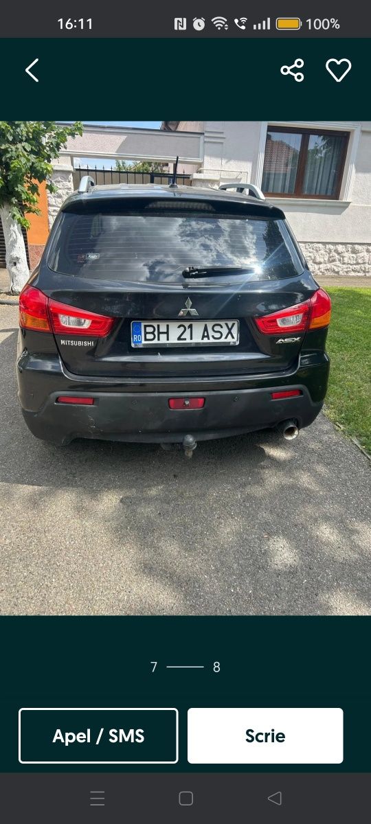 Mitsubishi ASX 1.6 benzina+gpl