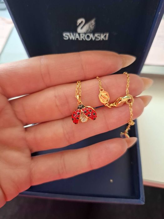 Оригинално колие Swarovski Sparkling Dance с калинка