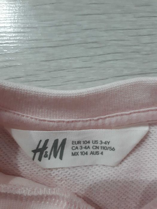 Pulover nou roz fete, H&M, 3-4 ani