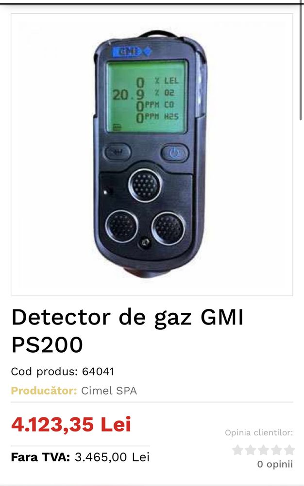 Detector de gaz GMI PS 200