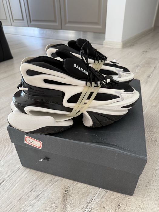 Resail! Sneakers BALMAIN, Unicorn Low Top, Black White