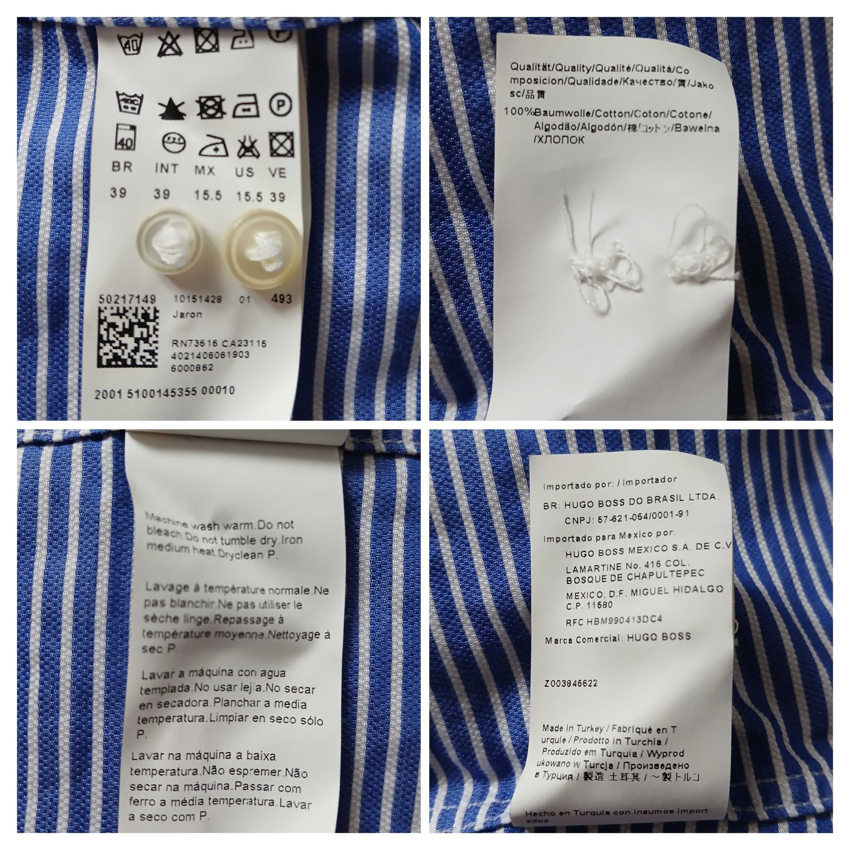 La Martina - L, Boss - M, Gant - M, Calvin Klein -S ризи