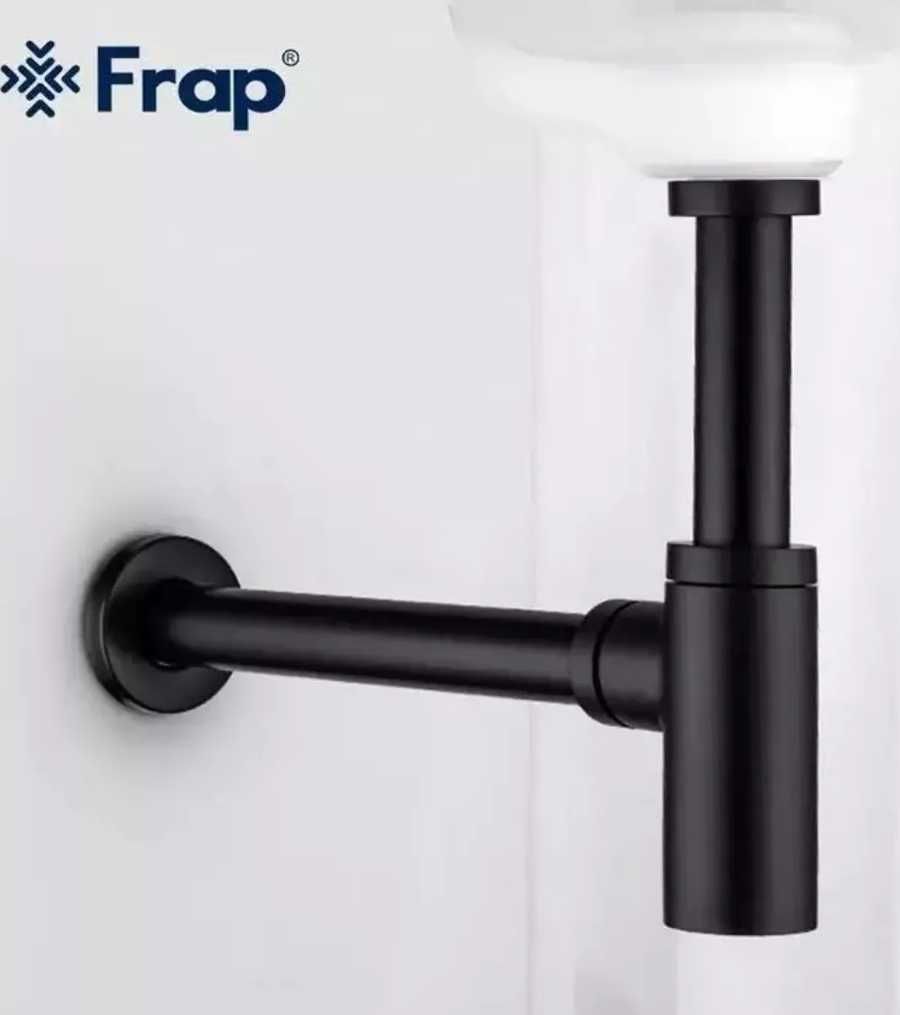Сифон для раковины Frap F82-7 черный, латунь