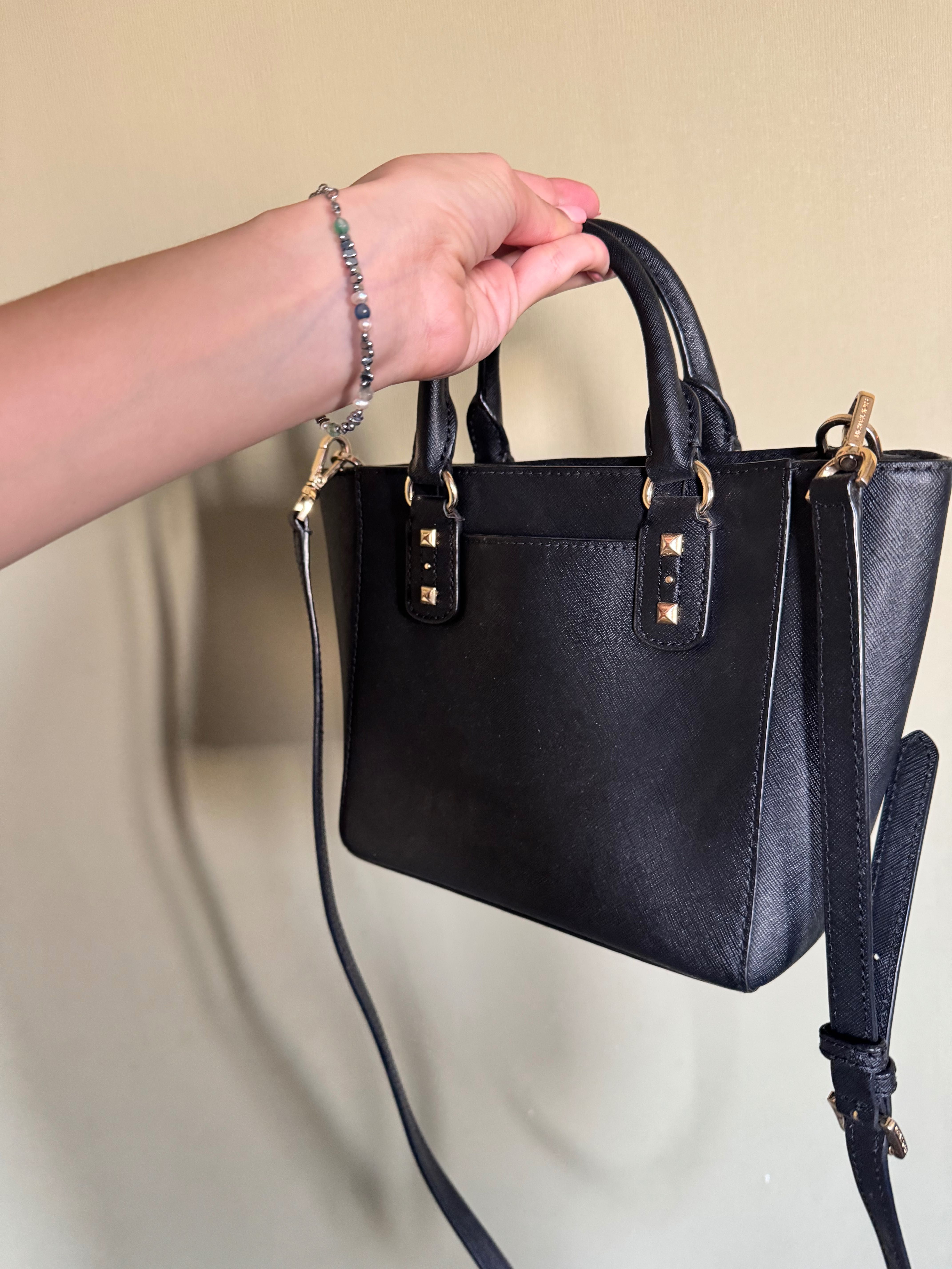 Женская сумка Michael Kors оригинал черная кожаная
