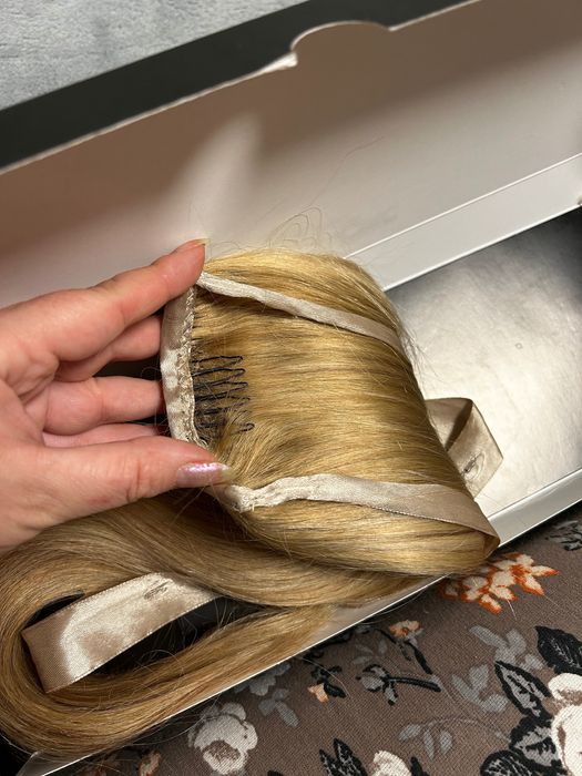 Vând cozi blonde superbe din păr natural