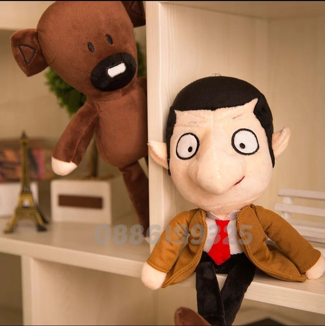 Мистър Бийн плюшена играчка Mr. Bean и мечето му, 30см