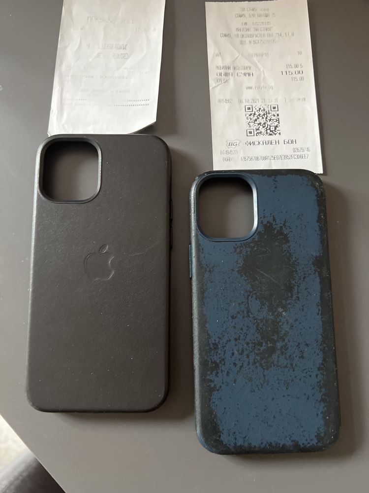 оригинални iPhone 12 mini Magsafe leather case калъфи