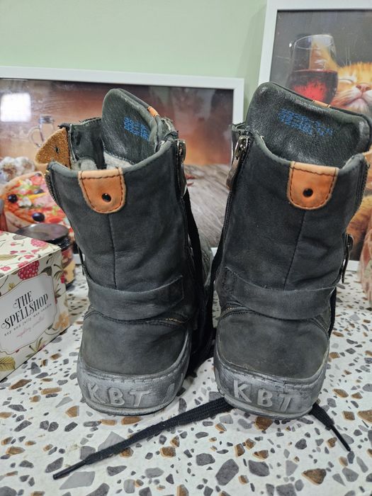 Топли боти естествена кожа N38