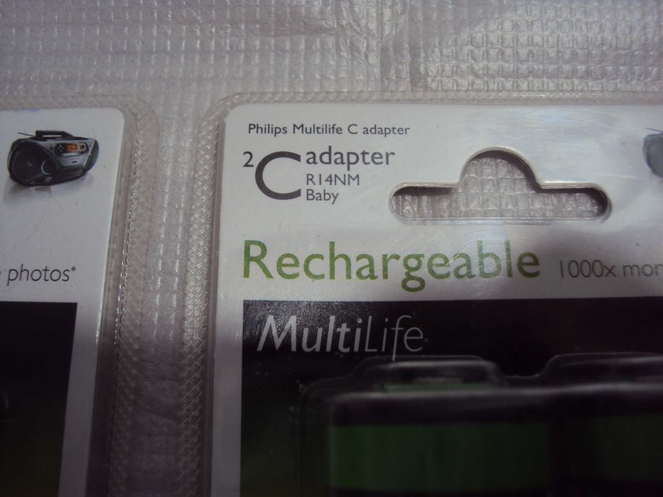acumulatori AA(R6) Philips 2450 mAh cu adaptor R14,set 2buc