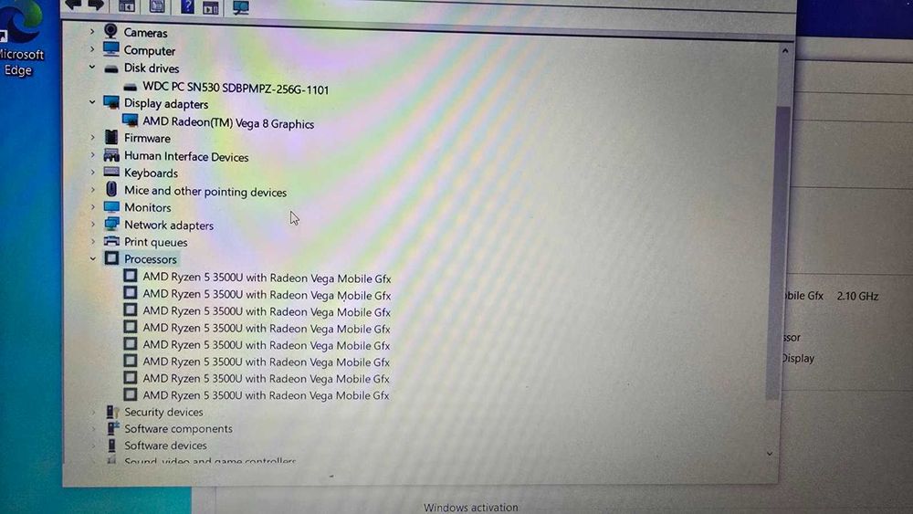 Лаптоп Lenovo V15 ADA RAM 8GB, 256GB SSD , Vega 8