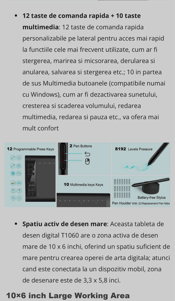 Tableta grafica noua in cutia originala