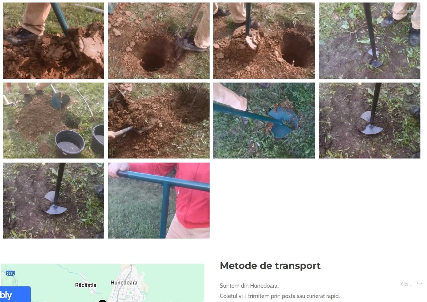 Burghiu pentru facut gropi la stalpi de gard sau pomi fructiferi