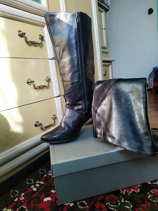 Натуральная кожа 39-40размер(250) Сапоги женские сапожки