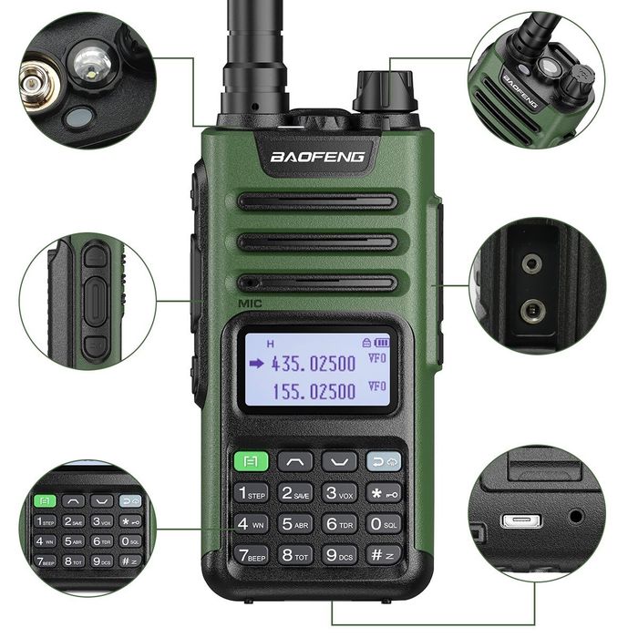 Baofeng walkie talkie UV13 PRO Acumulator cu USB TIP-C, M-13